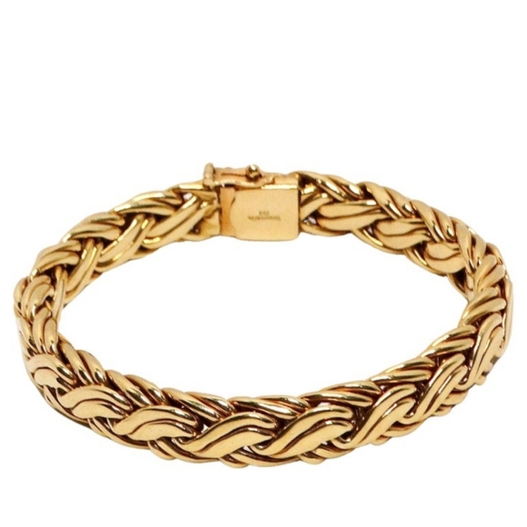 Vintage Tiffany & Co. 18k Yellow Gold Byzantine Bracelet - Picture 1 of 9